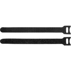 30932-10 Кабельные стяжки-липучки черные ВЕЛЬКРО, 16 х 210 мм, 10 шт, нейлоновые, ЗУБР