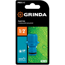 8-426415 GRINDA PROLine TE-12, 1/2'', адаптер штуцерный с внешней резьбой
