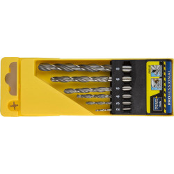 29602-H6 Набор сверл по металлу 6 шт (d=2-8 мм), быстрорежущая сталь Р6М5, STAYER ''PROFI'' 29602-H6, DIN 338