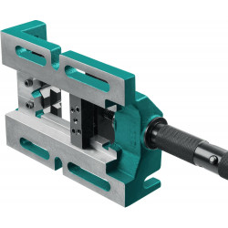 32716-100 KRAFTOOL, 100 мм, станочные трехсторонние сверлильные тиски
