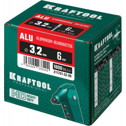 311701-32-06 Алюминиевые заклепки Alu (Al5052), 3.2 х 6 мм, 1000 шт, Kraftool