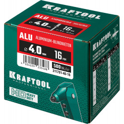 311701-40-16 Алюминиевые заклепки Alu (Al5052), 4.0 х 16 мм, 500 шт, Kraftool