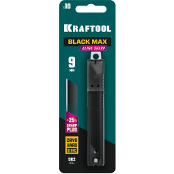 09602-09-S10 KRAFTOOL BLACK MAX 9 мм лезвия сегментированные, 9 сегментов, 10 шт