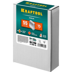 31789-15 KRAFTOOL 15  мм скобы для степлера узкие тип 55, 5000 шт