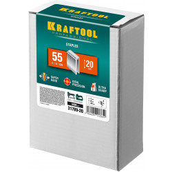 31789-20 KRAFTOOL 20  мм скобы для степлера узкие тип 55, 5000 шт