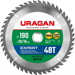 36802-190-20-48_z01 URAGAN Expert 190х20/16мм 48Т, диск пильный по дереву