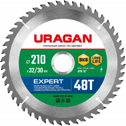 36802-210-32-48_z01 URAGAN Expert 210х32/30мм 48Т, диск пильный по дереву