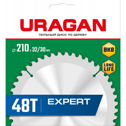 36802-210-32-48_z01 URAGAN Expert 210х32/30мм 48Т, диск пильный по дереву