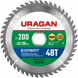 36802-200-32-48_z01 URAGAN Expert 200х32/30мм 48Т, диск пильный по дереву