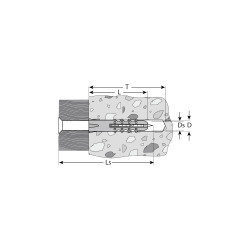30661-06-40 Дюбель распорный полипропиленовый, тип Ёжик, в комплекте с шурупом, 6 х 40 / 4,0 х 50 мм, 10 шт, ЗУБР Мастер