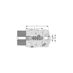 4-301060-06-060 Дюбель распорный полипропиленовый, тип Ёжик, 6 x 60 мм, 1000 шт, ЗУБР Мастер