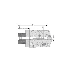 4-301340-06-060 Дюбель-гвоздь полипропиленовый, потайный бортик, 6 x 60 мм, 1400 шт, ЗУБР Мастер