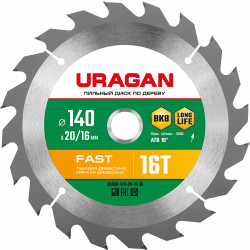 36800-140-20-16_z01 URAGAN Fast 140x20/16мм 16Т, диск пильный по дереву