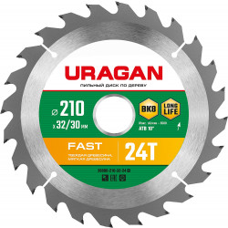 36800-210-32-24_z01 URAGAN Fast 210х32/30мм 24Т, диск пильный по дереву