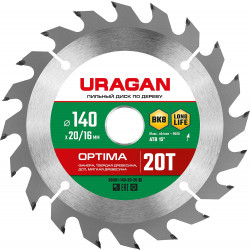 36801-140-20-20_z01 URAGAN Optima 140х20/16мм 20Т, диск пильный по дереву