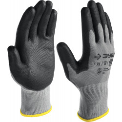 11275-L_z01 ЗУБР ТОЧНАЯ РАБОТА, размер L, перчатки с полиуретановым покрытием, удобны для точных работ