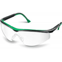 110317 Защитные прозрачные очки KRAFTOOL BASIC стекло-моноблок с покрытием устойчивым к истиранию и запотеванию, открытого типа