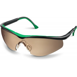 110319 Защитные коричневые очки KRAFTOOL BASIC стекло-моноблок с покрытием устойчивым к истиранию и запотеванию, открытого типа