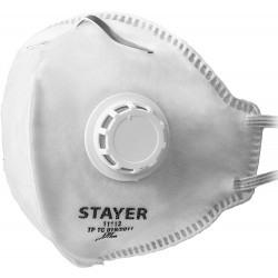 11113_z01 Плоская полумаска фильтрующая STAYER FV-80 FFP1 с клапаном