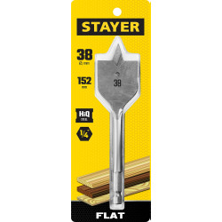 2950-38_z01 STAYER FLAT 38x152мм, сверло по дереву перовое