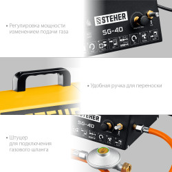 SG-40 Газовая тепловая пушка STEHER, 33 кВт