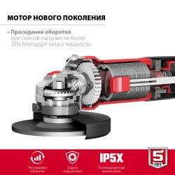 УШМ-125-1105 ЭТ Угловая шлифмашина ЗУБР 125 мм, 1100 Вт