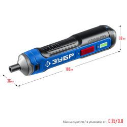 PSD-4S Аккумуляторная отвертка ЗУБР ZUBR GO 4 Vmax, кейс, 33 биты, Профессионал