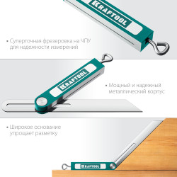 34372 Kraftool Super-BEVEL 200 мм профессиональная малка-угломер