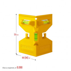 3456_z02 STAYER POST-Level уровень углового типа магнитный