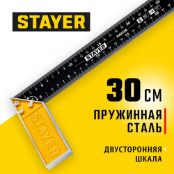 3430-30_z02 STAYER 300 мм столярный угольник со стальным полотном