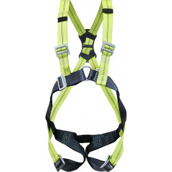 СП-02-01 (XL) Страховочная привязь без кушака СТАНДАРТ, 2 точки крепления, салатово-черн.