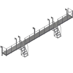Площадка навесная алюминиевая для полувагонов ПНП-(12х0,8)2Л (Алюминиевые конструкции)