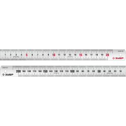 34280-020 Усиленная нержавеющая линейка ЗУБР Про-20, 0,20 м