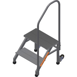 ПА-2 (45-ПКМ2) Подмости (подставки) алюминиевые с поручнем и колесами (H=0,5 м) (Алюм.конструкции)