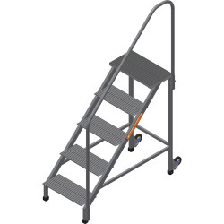 ПА-5 (45-ПКМ2) Подмости (подставки) алюминиевые с поручнем и колесами (H=1,25 м) (Алюм.конструкции)