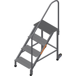 ПА-4 (45-ПКМ2) Подмости (подставки) алюминиевые с поручнем и колесами (H=1,0 м) (Алюм.конструкции)