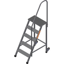 ПА-5 (60-ПКМ) Подмости (подставки) алюминиевые с поручнем и колесами (H=1,25 м) (Алюм.конструкции)