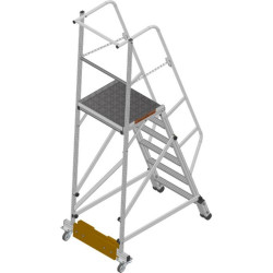 Лестница-платформа фиксированной высоты ЛПФВ-1,1 (0,65Х0,6) П (Алюм. конструкции)