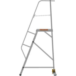 Лестница-платформа фиксированной высоты ЛПФВ-1,65 (0,65Х0,6) П (Алюм. конструкции)