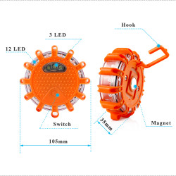 Фонарь сигнально-аварийный 2W, 3LED + 12LED