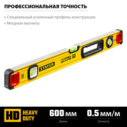 3480-060 STAYER PROFESSIONAL 600 мм уровень магнитный с двумя фрезерованными поверхностями