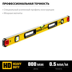 3480-080 STAYER PROFESSIONAL 800 мм уровень магнитный с двумя фрезерованными поверхностями