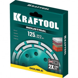 33369-125 Двухрядная алмазная чашка Kraftool Double d 125 мм, INDUSTRIAL