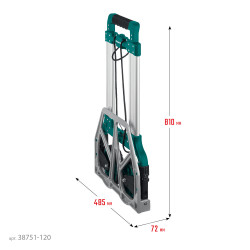 38751-120 Складная хозяйственная тележка KRAFTOOL ATLANT, до 120кг, платформа 48,5 х 35см