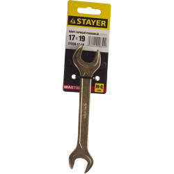 27038-17-19 Ключ STAYER ''MASTER'' гаечный рожковый, 17х19мм