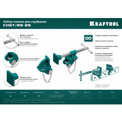 32304 Набор головок для струбцины KRAFTOOL CHST/25-25 на профиль 25х50 мм