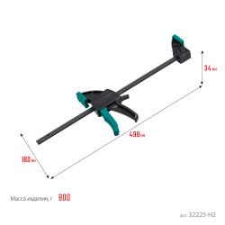 32225-H2 Набор пистолетных струбцин KRAFTOOL 2Х 300/450 мм, 2 шт