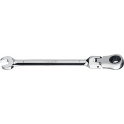 27101-08 Комбинированный гаечный ключ трещоточный шарнирный 8 мм, ЗУБР