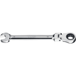 27101-12 Комбинированный гаечный ключ трещоточный шарнирный 12 мм, ЗУБР