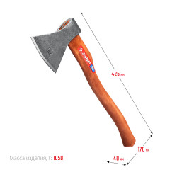 20625-08_z02 Универсальный кованый топор ЗУБР М8, 800/1050 г, 400 мм